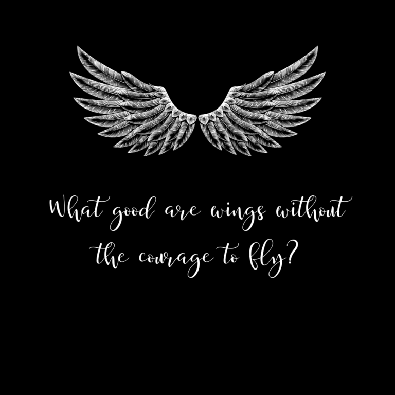 Read more about the article What good are wings without the courage to fly?