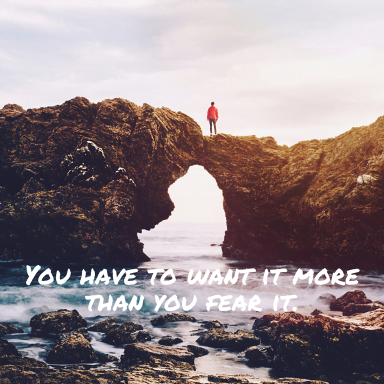 Read more about the article You have to want it more than you fear it.