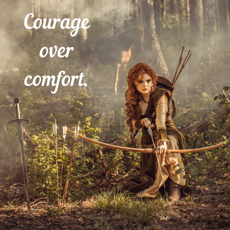 Read more about the article Courage over comfort.