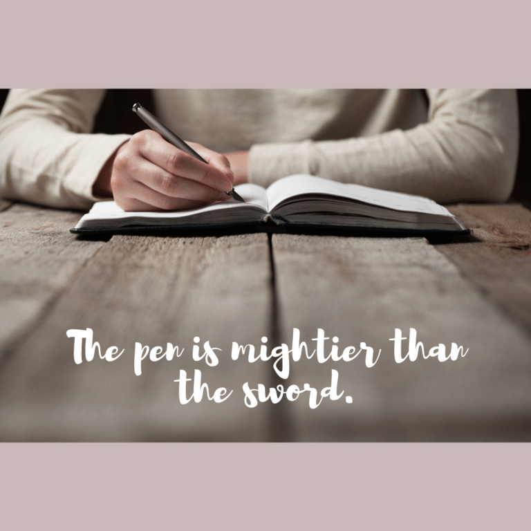 Read more about the article The pen is mightier than the sword.
