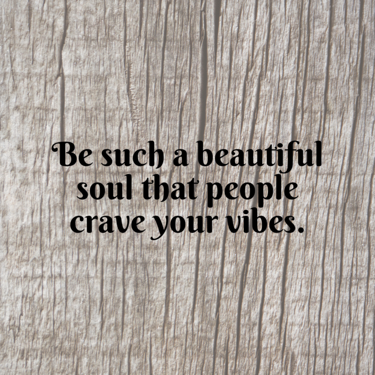 Read more about the article Be such a beautiful soul that people crave your vibes.