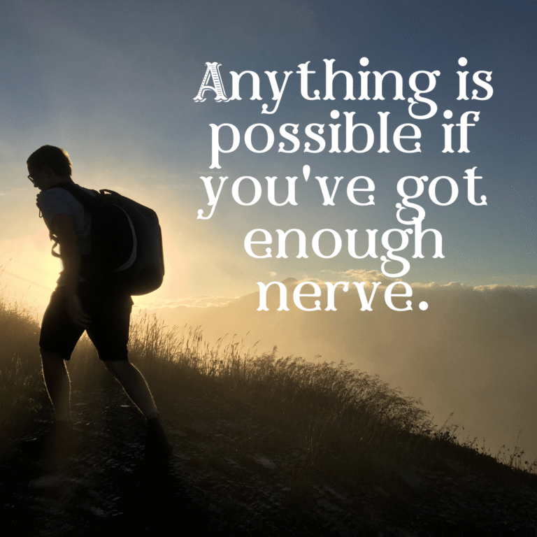 Read more about the article Anything is possible if you’ve got enough nerve.