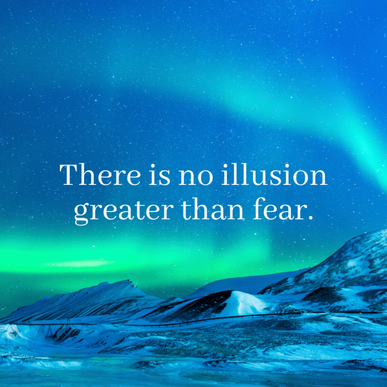 Read more about the article There is no illusion greater than fear.
