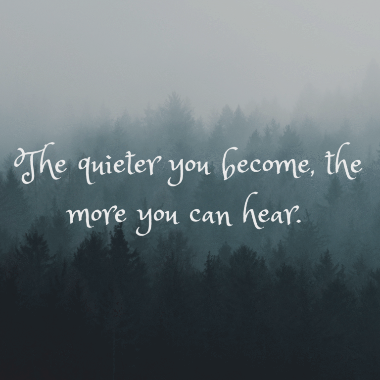 Read more about the article The quieter you become, the more you can hear.