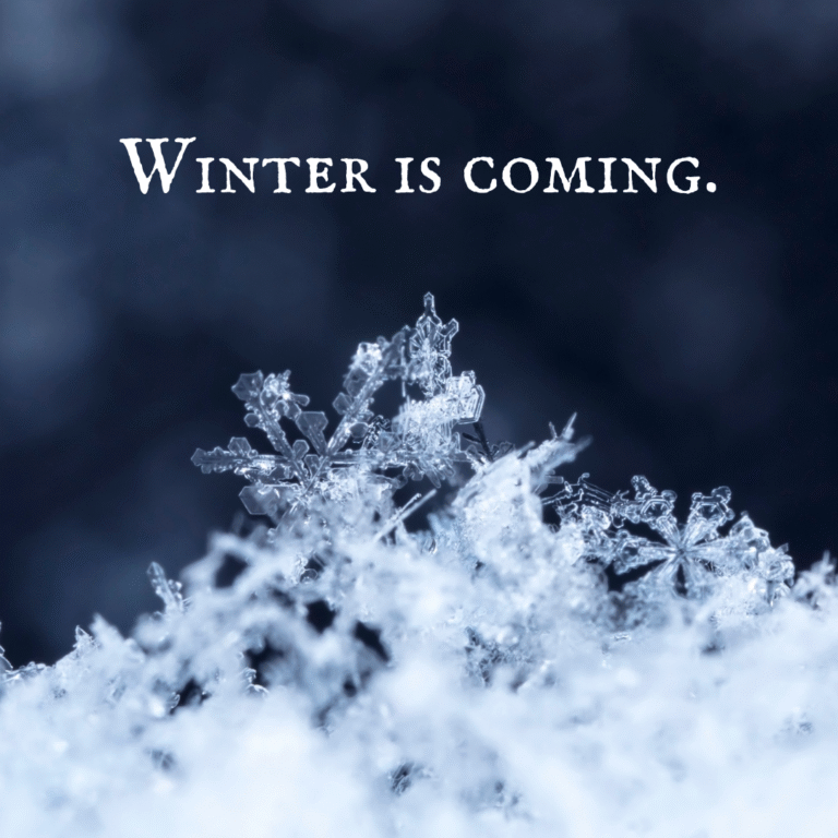 Read more about the article Winter is coming.