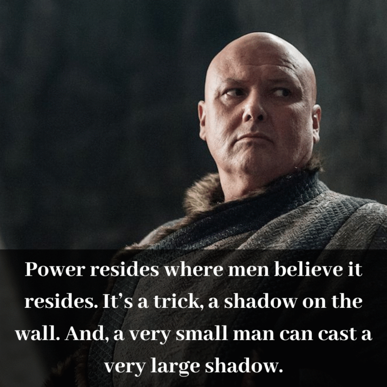 Read more about the article Power resides where men believe it resides. It’s a trick, a shadow on the wall. And, a very small man can cast a very large shadow.