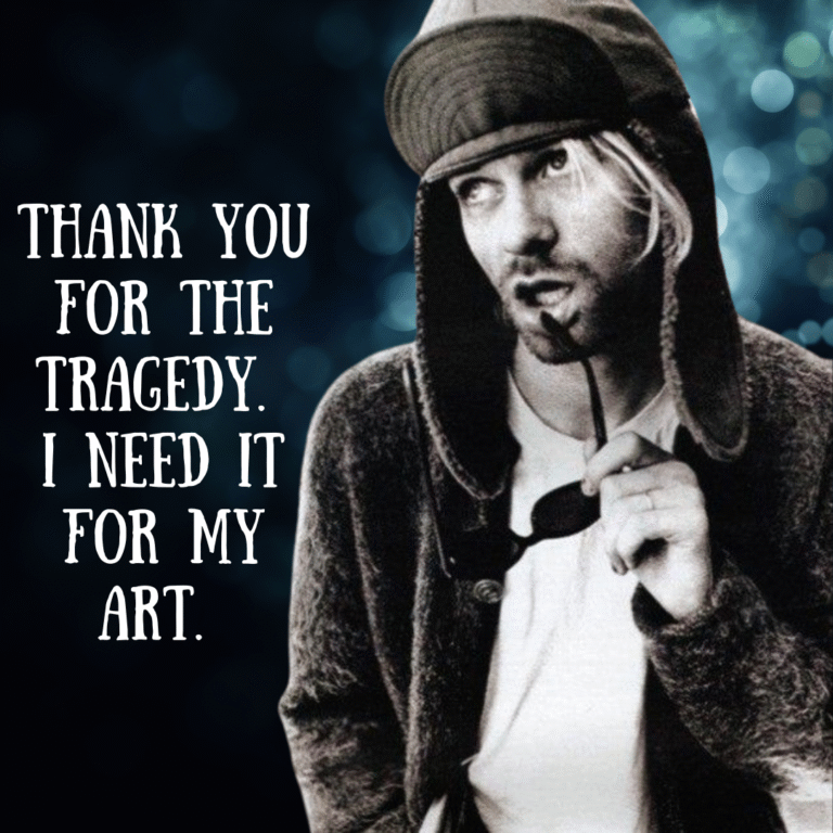 Read more about the article Thank you for the tragedy. I need it for my art.