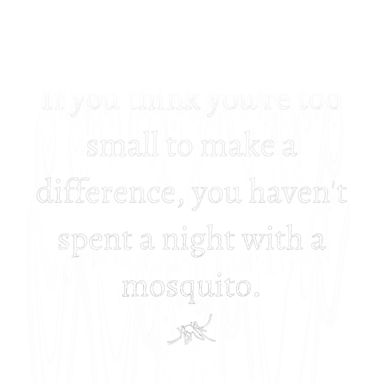 Read more about the article If you think you’re too small to make a difference, you haven’t spent a night with a mosquito.
